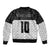 Custom Hawaii Volleyball-Kakau Motif Grayscale Color Bomber Jacket