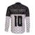 Custom Hawaii Volleyball-Kakau Motif Grayscale Color Family Matching Mermaid Dress and Hawaiian Shirt