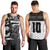 Custom Hawaii Volleyball-Kakau Motif Grayscale Color Men Tank Top