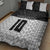 Custom Hawaii Volleyball-Kakau Motif Grayscale Color Quilt Bed Set