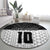 Custom Hawaii Volleyball-Kakau Motif Grayscale Color Round Carpet