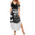 Custom Hawaii Volleyball-Kakau Motif Grayscale Color Summer Maxi Dress