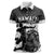 Custom Hawaii Volleyball-Kakau Motif Grayscale Color Women Polo Shirt