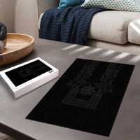 Philippines Barong Style Puzzle with Polynesian Art and Leaf Motif Black Color