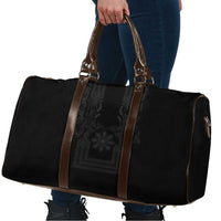 Philippines Barong Style Travel Bag with Polynesian Art and Leaf Motif Black Color