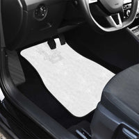 Philippines Barong Style Car Mats with Polynesian Art and Leaf Motif White Color