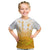 Philippines National Costume Style Kid T Shirt Barong Tagalog and Eagle Feather Yellow Color