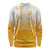 Philippines National Costume Style Long Sleeve Shirt Barong Tagalog and Eagle Feather Yellow Color