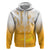Philippines National Costume Style Zip Hoodie Barong Tagalog and Eagle Feather Yellow Color