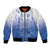 Philippines National Costume Style Bomber Jacket Barong Tagalog and Eagle Feather Blue Color