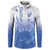 Philippines National Costume Style Button Sweatshirt Barong Tagalog and Eagle Feather Blue Color