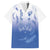 Philippines National Costume Style Hawaiian Shirt Barong Tagalog and Eagle Feather Blue Color