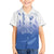 Philippines National Costume Style Kid Hawaiian Shirt Barong Tagalog and Eagle Feather Blue Color