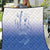Philippines National Costume Style Quilt Barong Tagalog and Eagle Feather Blue Color