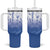 Philippines National Costume Style Tumbler With Handle Barong Tagalog and Eagle Feather Blue Color