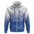 Philippines National Costume Style Zip Hoodie Barong Tagalog and Eagle Feather Blue Color