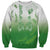 Philippines National Costume Style Sweatshirt Barong Tagalog and Eagle Feather Green Color