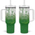 Philippines National Costume Style Tumbler With Handle Barong Tagalog and Eagle Feather Green Color