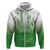 Philippines National Costume Style Zip Hoodie Barong Tagalog and Eagle Feather Green Color
