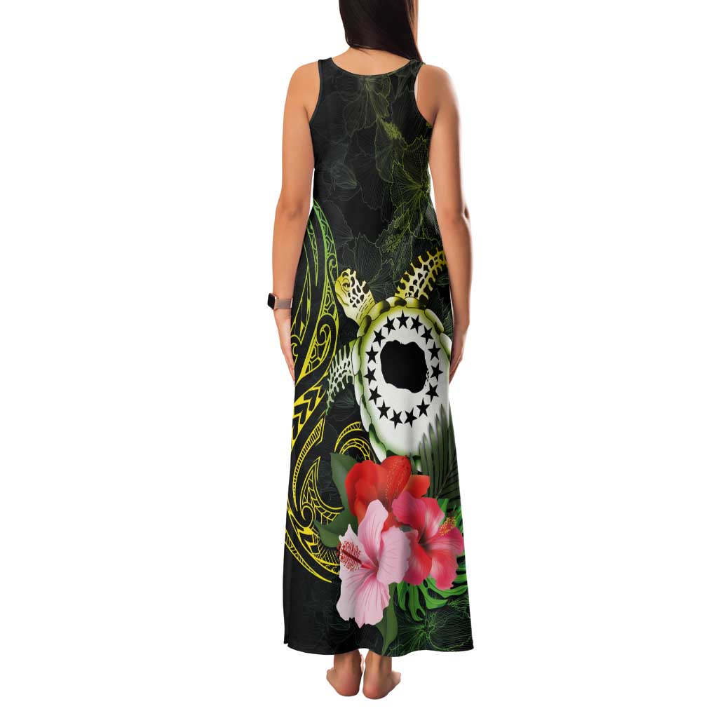 Kia Orana Cook Islands Family Matching Tank Maxi Dress and Hawaiian Shirt Turtle and Hibiscus Polynesian Pattern