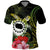 Kia Orana Cook Islands Polo Shirt Turtle and Hibiscus Polynesian Pattern