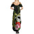 Kia Orana Cook Islands Summer Maxi Dress Turtle and Hibiscus Polynesian Pattern