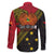 Papua new Guinea Goroka Show Family Matching Short Sleeve Bodycon Dress and Hawaiian Shirt Bird-of-paradise and Melanesian Tattoo Pattern