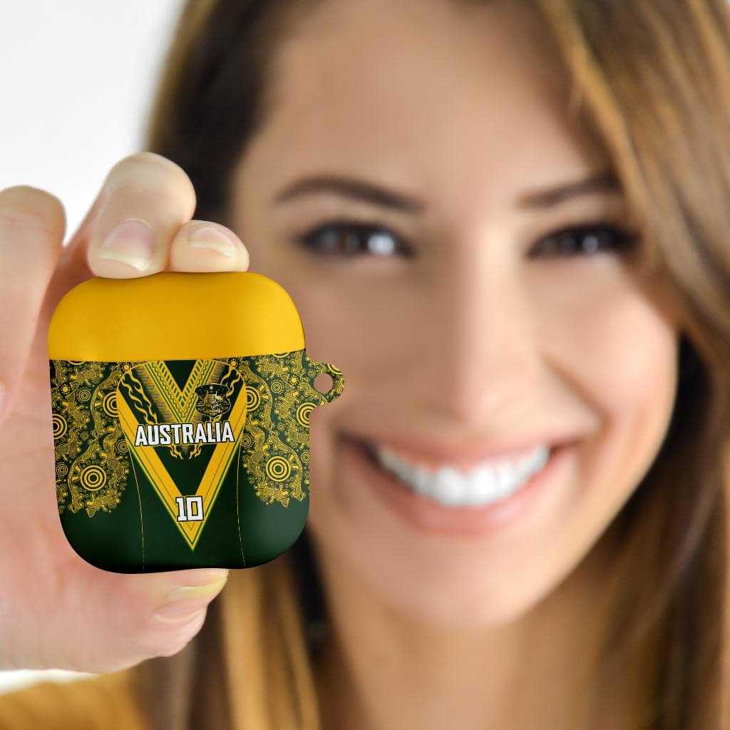 Australia Rugby Custom AirPods Case Aboriginal Art Sporty Style - Polynesian Pride