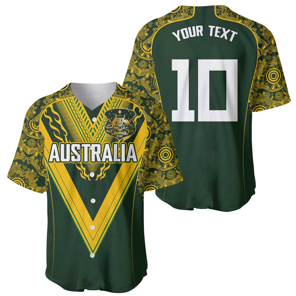 Australia Rugby Custom Baseball Jersey Aboriginal Art Sporty Style LT03 - Polynesian Pride