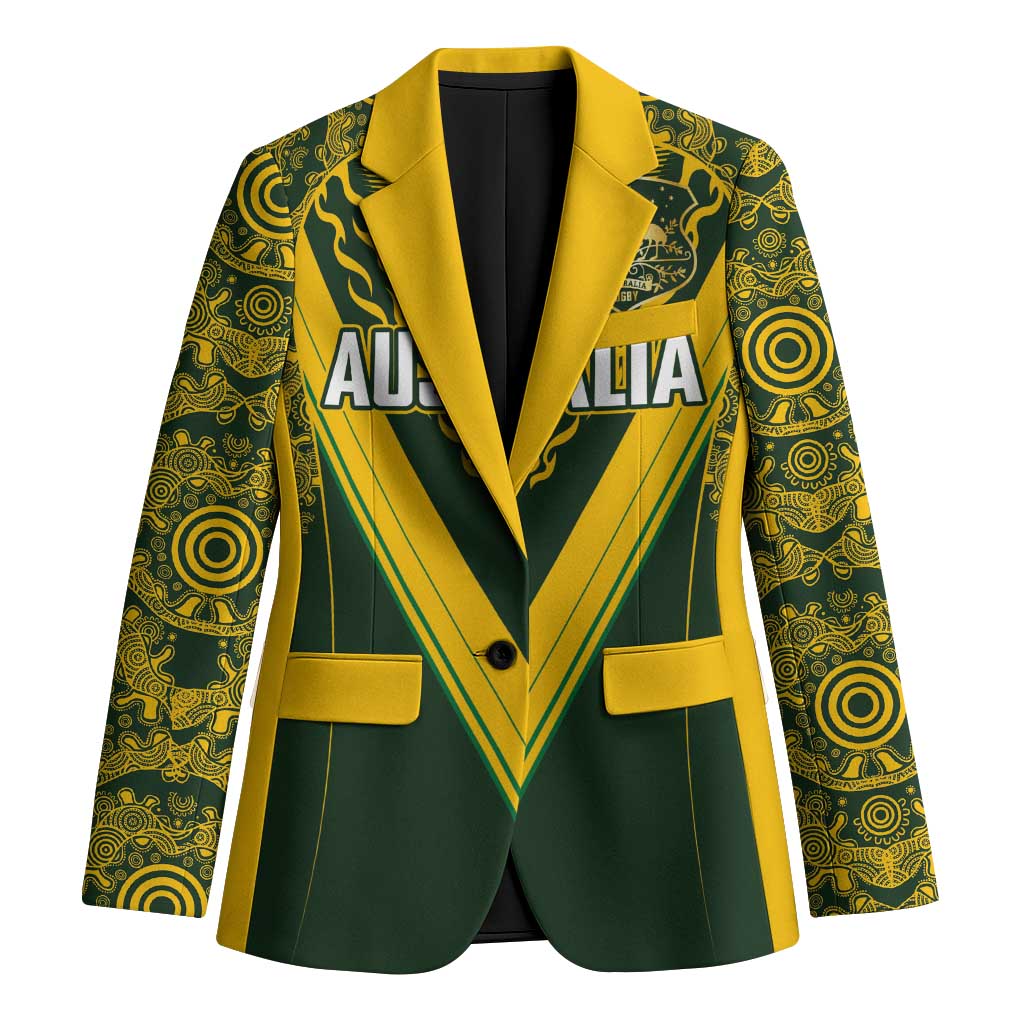 Australia Rugby Custom Blazer Aboriginal Art Sporty Style - Polynesian Pride
