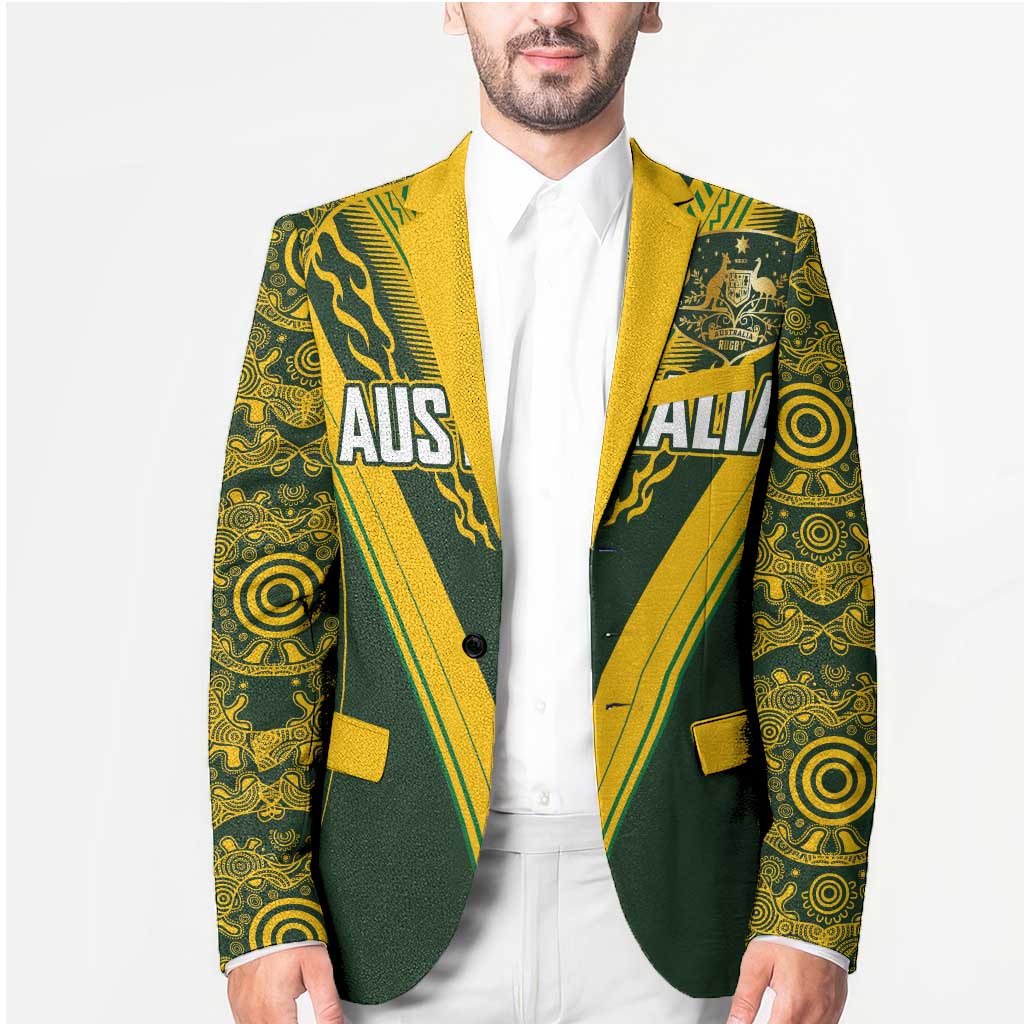 Australia Rugby Custom Blazer Aboriginal Art Sporty Style - Polynesian Pride