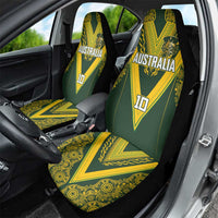 Australia Rugby Custom Car Seat Cover Aboriginal Art Sporty Style - Polynesian Pride