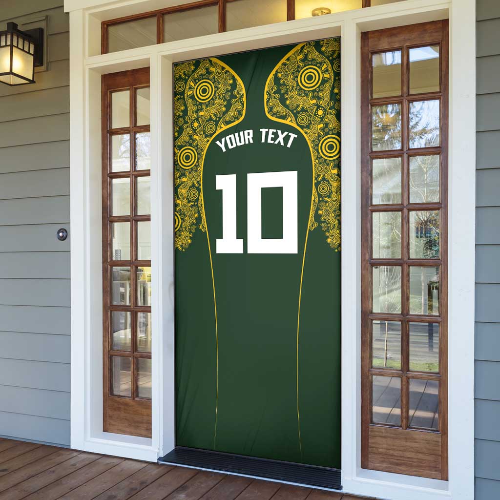 Australia Rugby Custom Door Cover Aboriginal Art Sporty Style - Polynesian Pride
