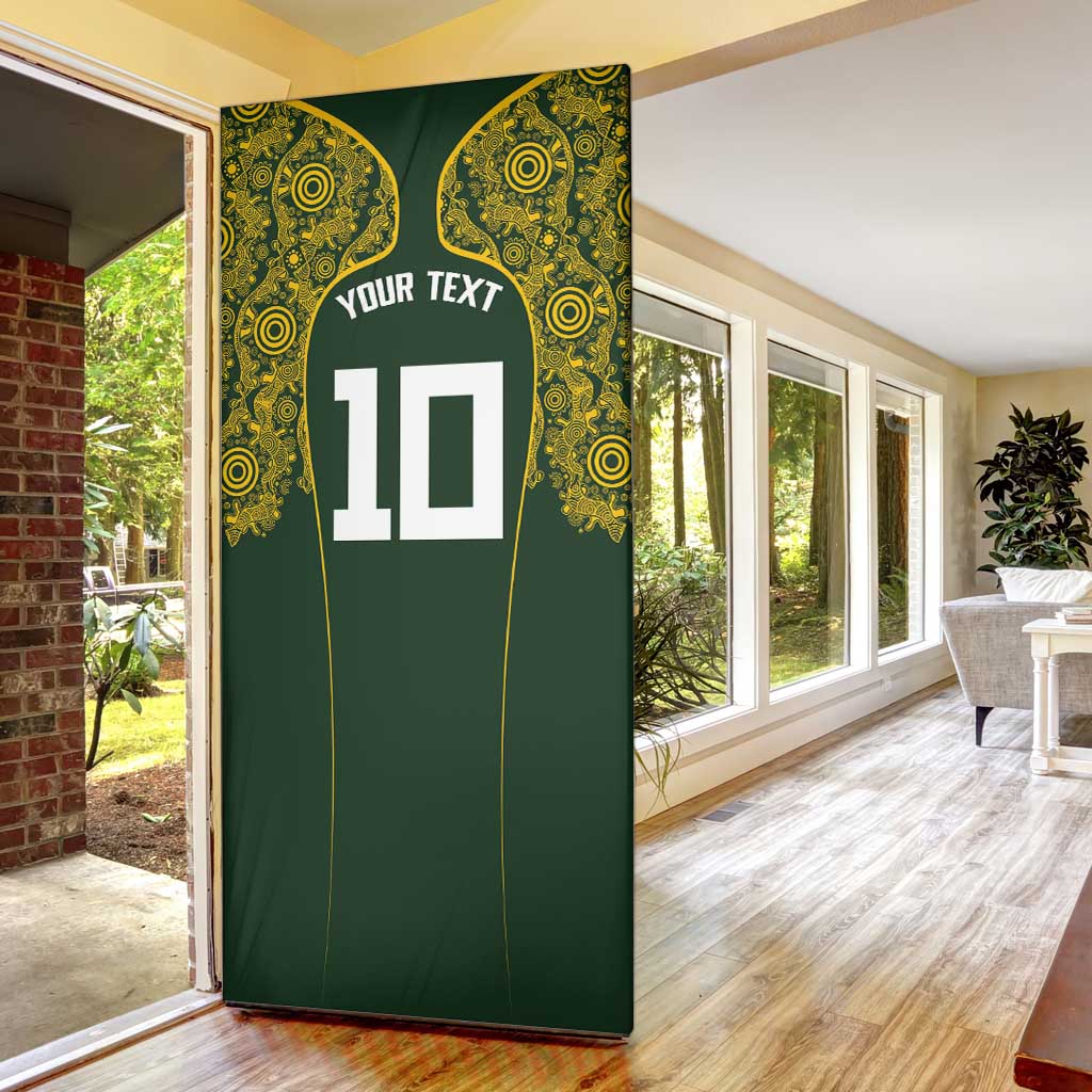 Australia Rugby Custom Door Cover Aboriginal Art Sporty Style - Polynesian Pride