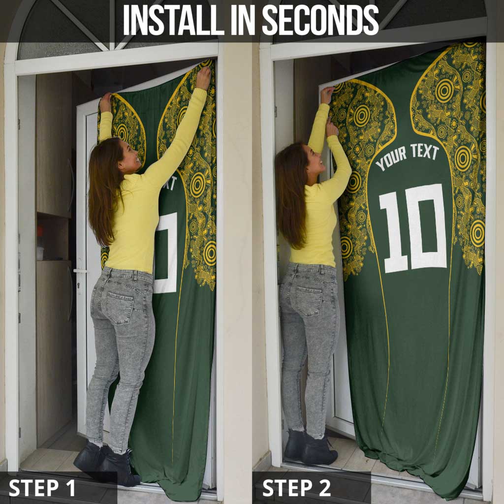 Australia Rugby Custom Door Cover Aboriginal Art Sporty Style - Polynesian Pride