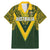 Australia Rugby Custom Family Matching Mermaid Dress and Hawaiian Shirt Aboriginal Art Sporty Style - Polynesian Pride