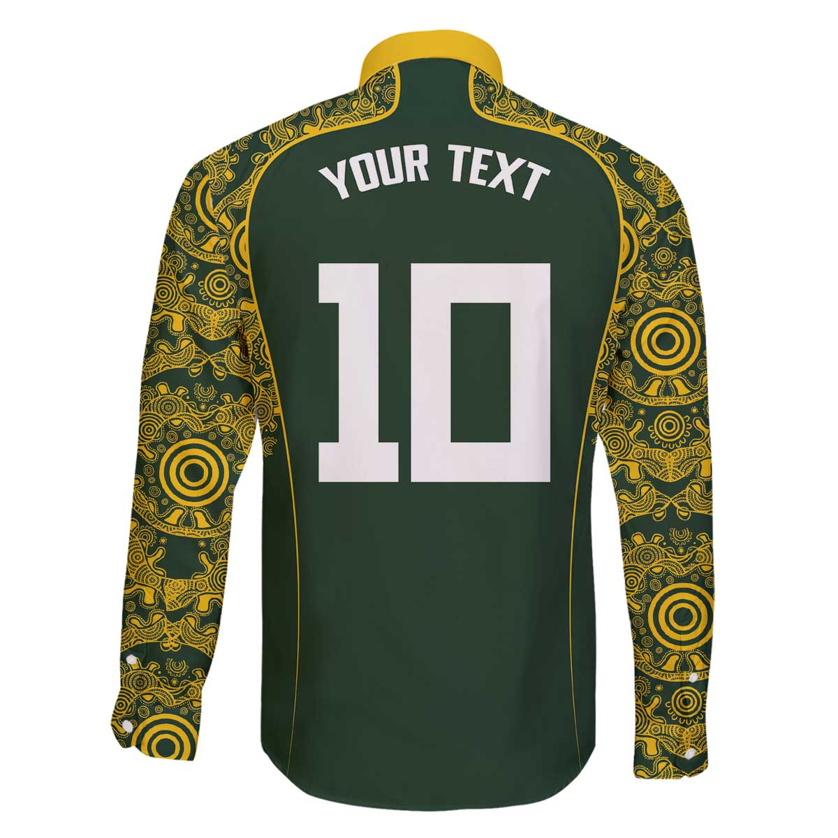 Australia Rugby Custom Family Matching Off The Shoulder Long Sleeve Dress and Hawaiian Shirt Aboriginal Art Sporty Style - Polynesian Pride