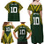 Australia Rugby Custom Family Matching Off Shoulder Maxi Dress and Hawaiian Shirt Aboriginal Art Sporty Style - Polynesian Pride