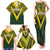Australia Rugby Custom Family Matching Tank Maxi Dress and Hawaiian Shirt Aboriginal Art Sporty Style - Polynesian Pride