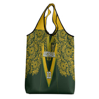 Australia Rugby Custom Grocery Bag Aboriginal Art Sporty Style - Polynesian Pride