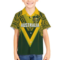 Australia Rugby Custom Hawaiian Shirt Aboriginal Art Sporty Style - Polynesian Pride