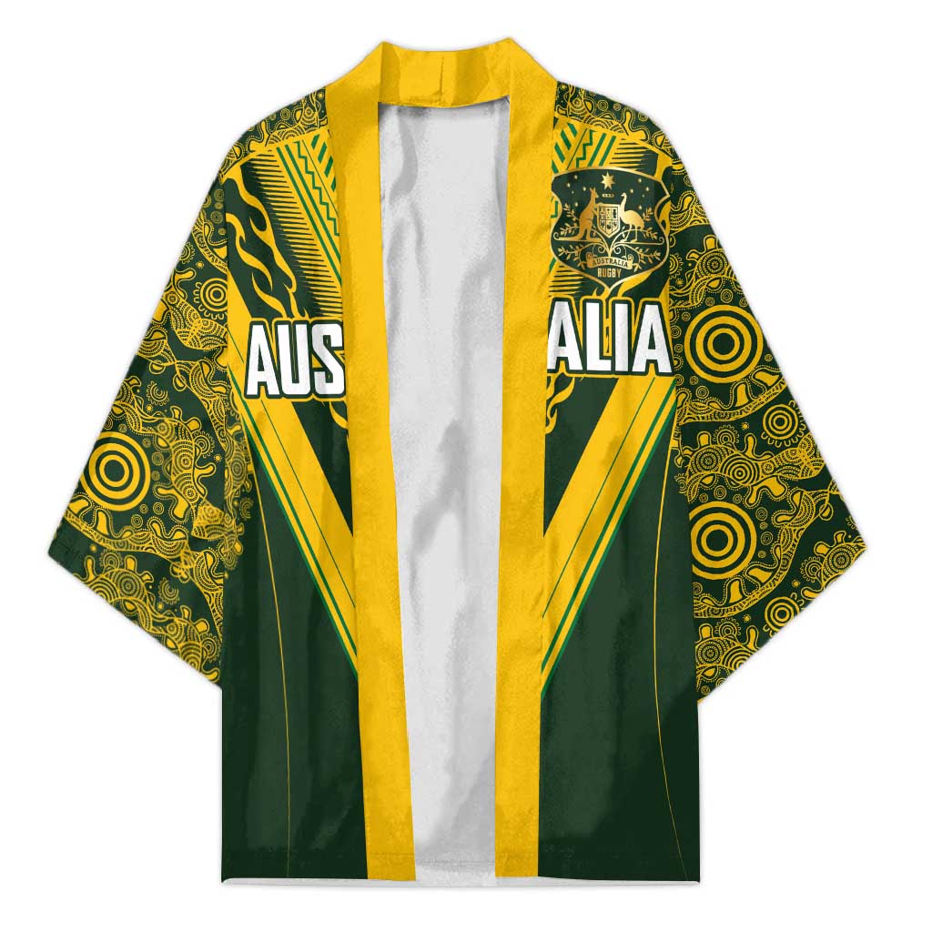 Australia Rugby Custom Kimono Aboriginal Art Sporty Style - Polynesian Pride