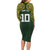 Australia Rugby Custom Long Sleeve Bodycon Dress Aboriginal Art Sporty Style - Polynesian Pride