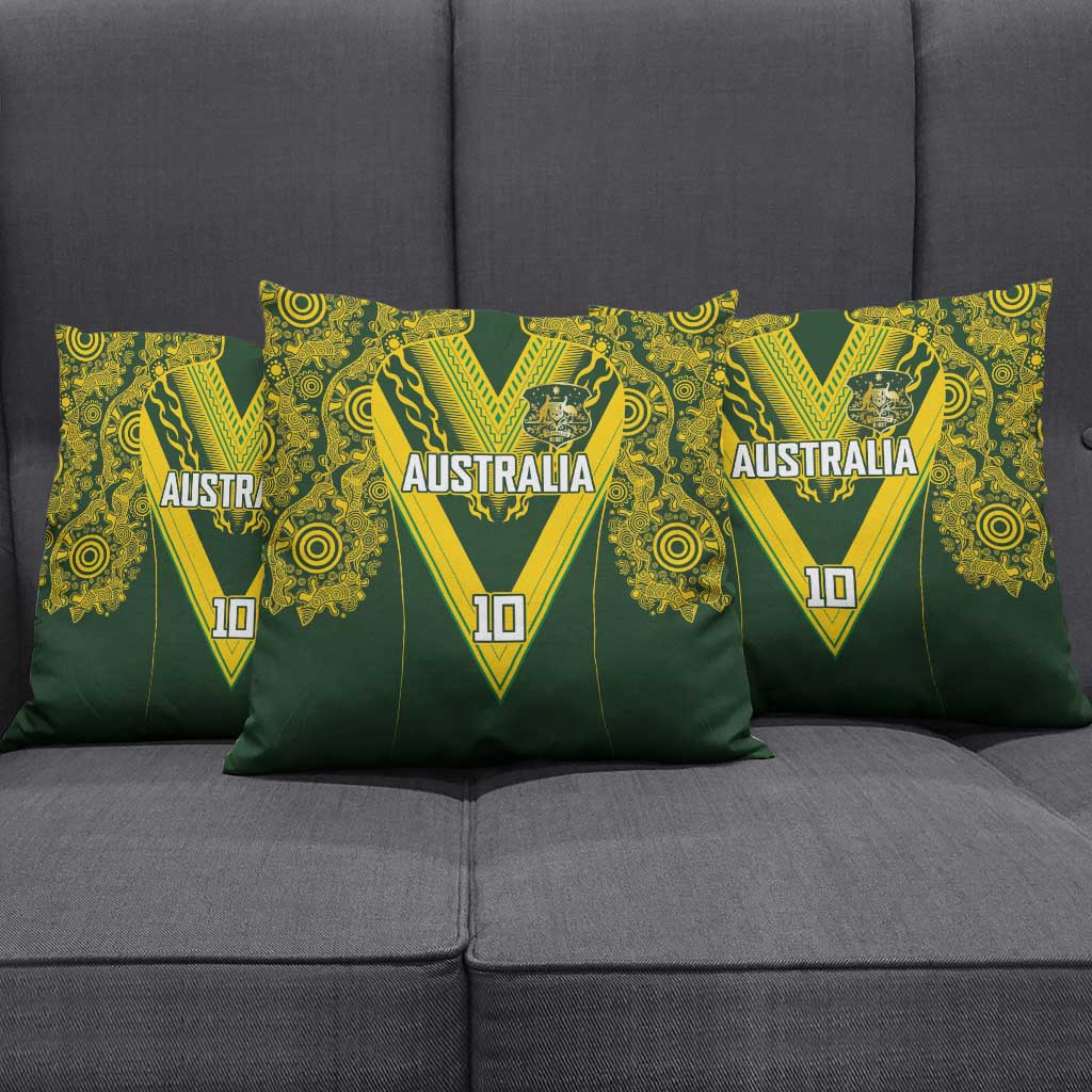Australia Rugby Custom Pillow Cover Aboriginal Art Sporty Style - Polynesian Pride