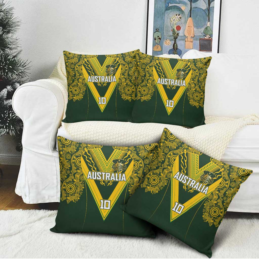 Australia Rugby Custom Pillow Cover Aboriginal Art Sporty Style - Polynesian Pride