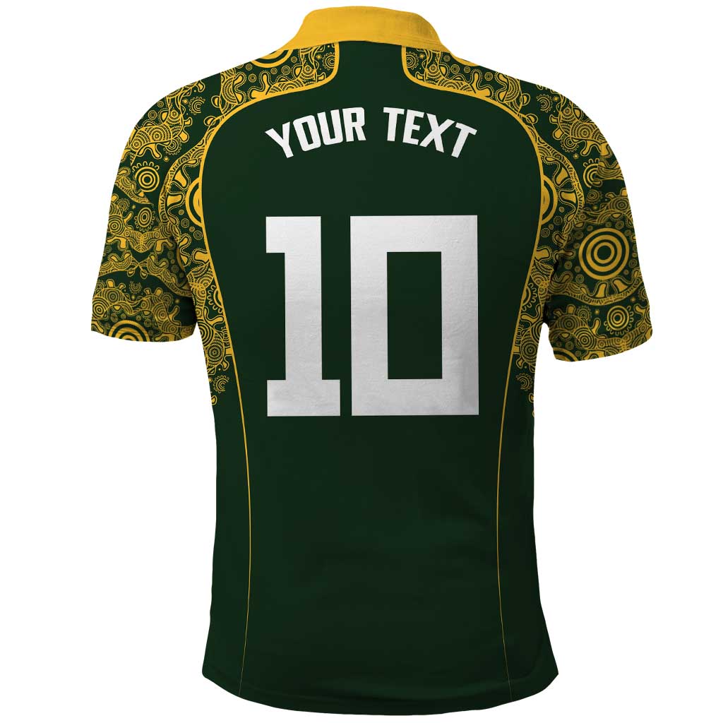 Australia Rugby Custom Polo Shirt Aboriginal Art Sporty Style LT03 - Polynesian Pride