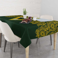 Australia Rugby Custom Tablecloth Aboriginal Art Sporty Style - Polynesian Pride