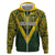 Australia Rugby Custom Zip Hoodie Aboriginal Art Sporty Style - Polynesian Pride