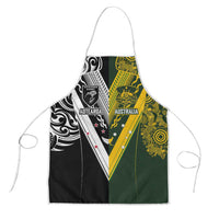 Aotearoa Australia Rugby Apron Maori and Aboriginal Art Sporty Style - Polynesian Pride