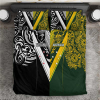 Aotearoa Australia Rugby Bedding Set Maori and Aboriginal Art Sporty Style - Polynesian Pride